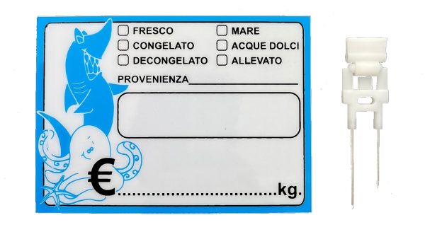 Kit completo segnaprezzi PVC pescheria