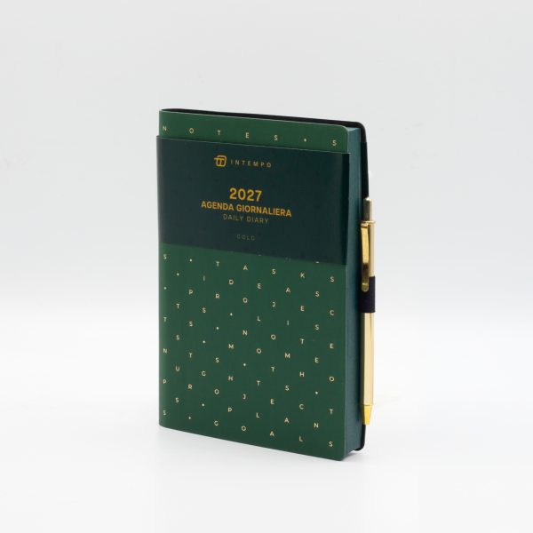 7129GD24_A Agenda giornaliera Gold 10x15 | InTempo