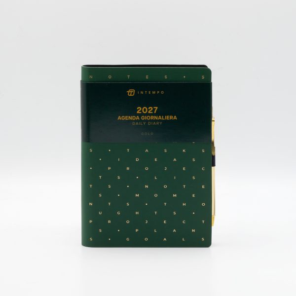 7129GD24_B Agenda giornaliera Gold 10x15 | InTempo