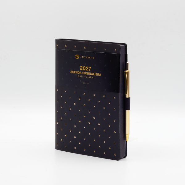 7129GD34_A Agenda giornaliera Gold 10x15 | InTempo