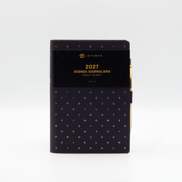 7129GD34_B Agenda giornaliera Gold 10x15 | InTempo