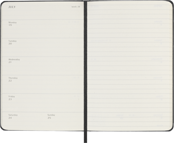 mol_pocket_settimanale_rigida_notebook_2027 Agenda settimanale Notebook rigida 9x14 | Moleskine